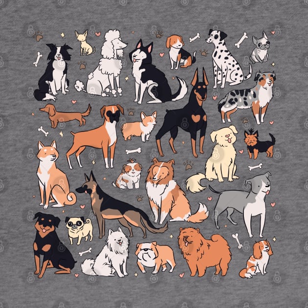 25 Dog breeds illustration by Yarafantasyart